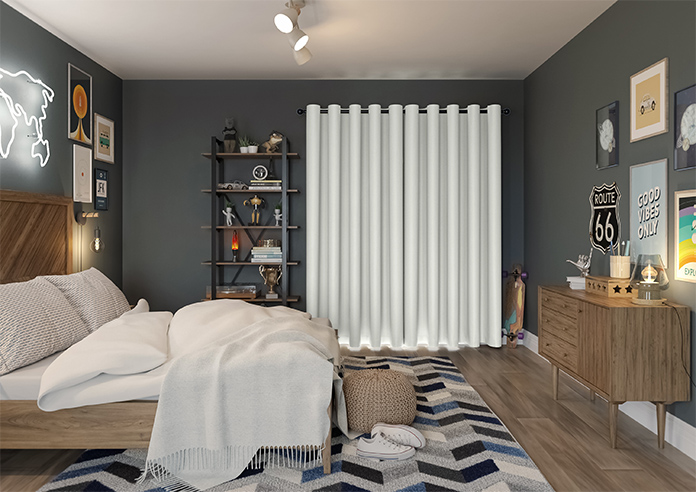 Akoya Faux Silk, Lustre Pure Silver - Made to Measure Curtains - Image 15